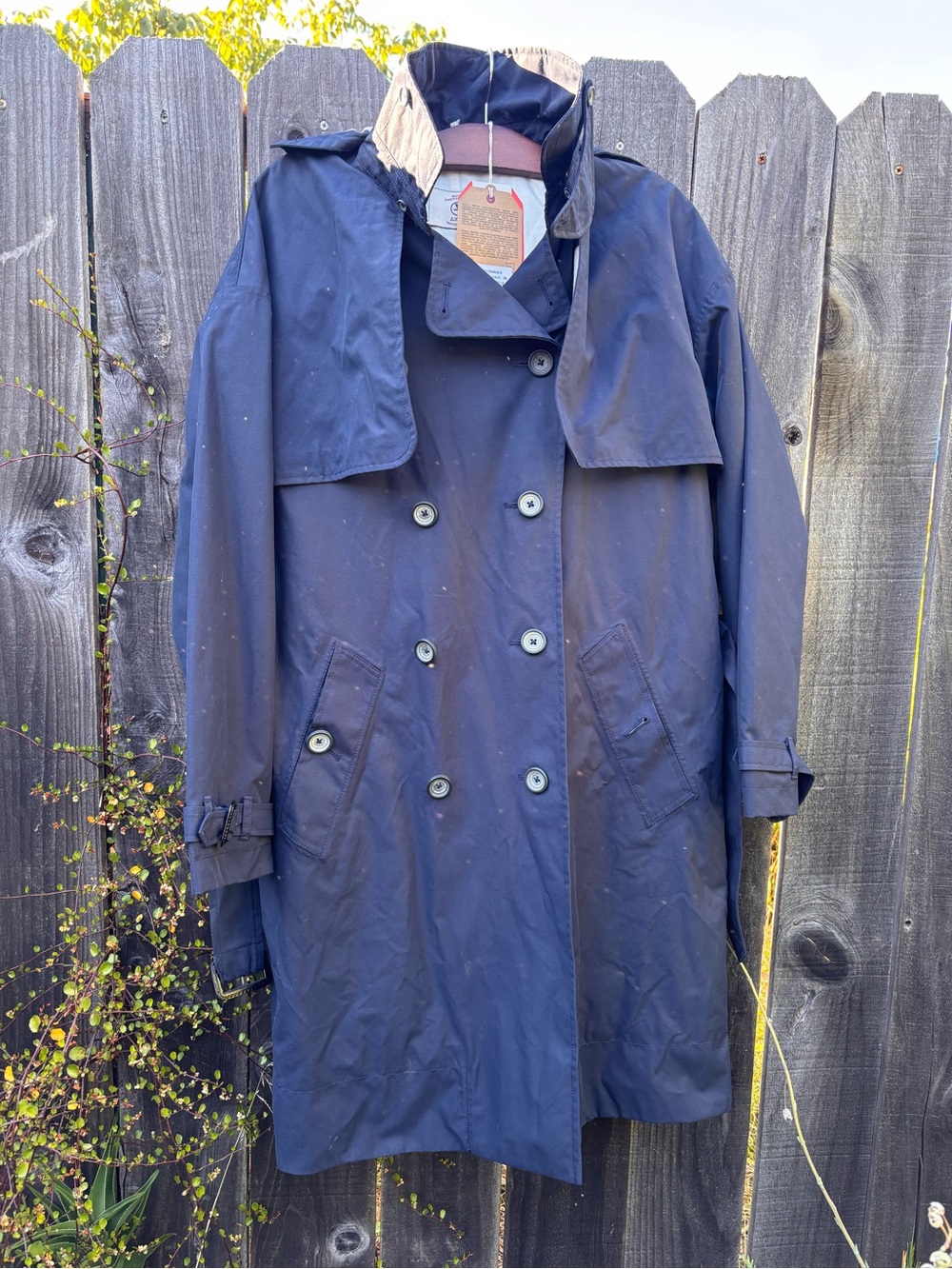 Aigle Waterproof Dark Navy Trench Coat